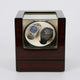 Remontoir automatique 2 montres en finition bois foncé