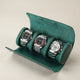Écrin de Voyage 1 à 3 Montres Noir – Intérieur Velours Vert Émeraude
