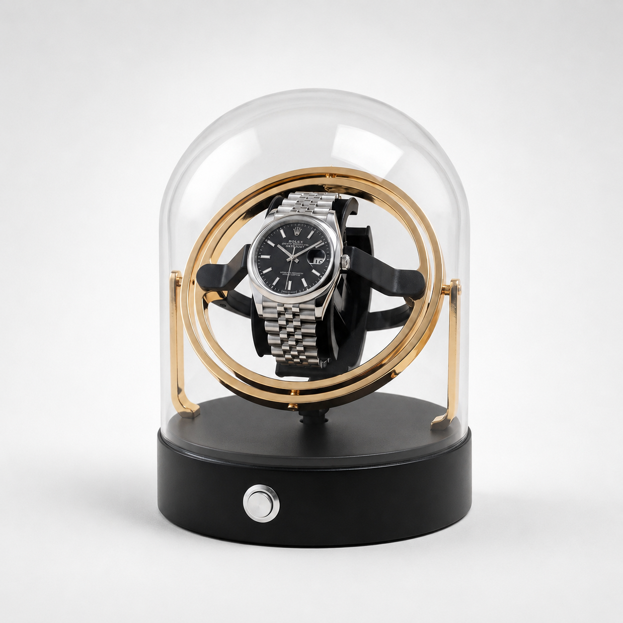 Remontoir à montre gyroscopique sous cloche